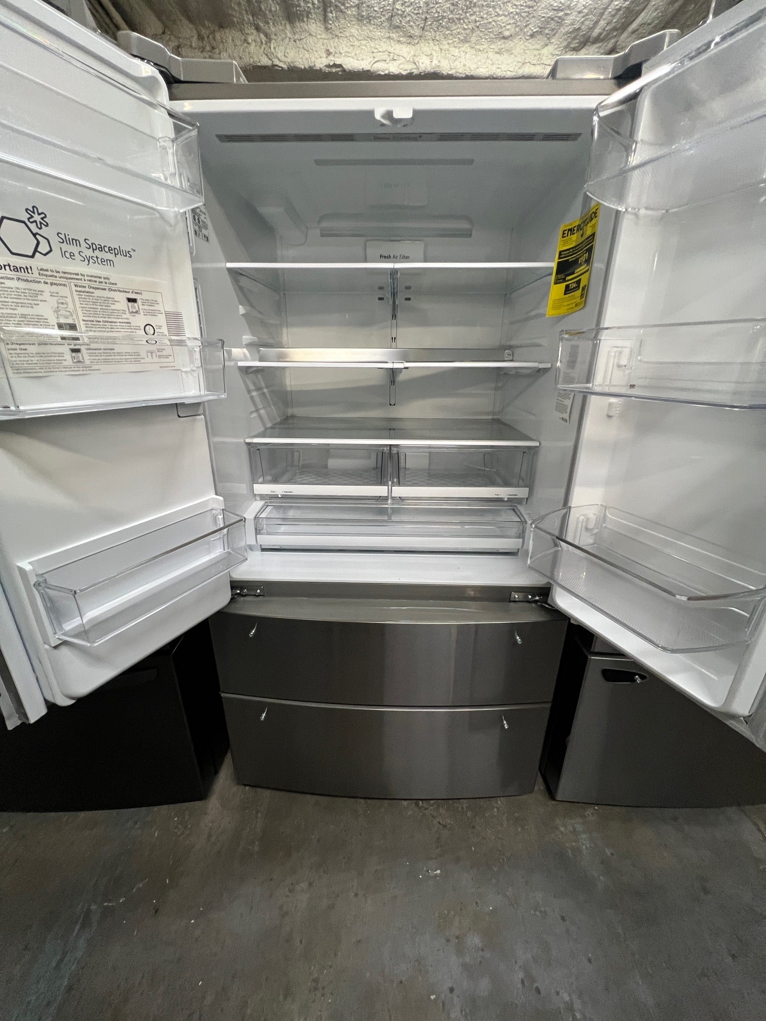LG 27.8 Cu. Ft. 4-Door French Door Smart Refrigerator with Smart Cooling System Stainless Steel